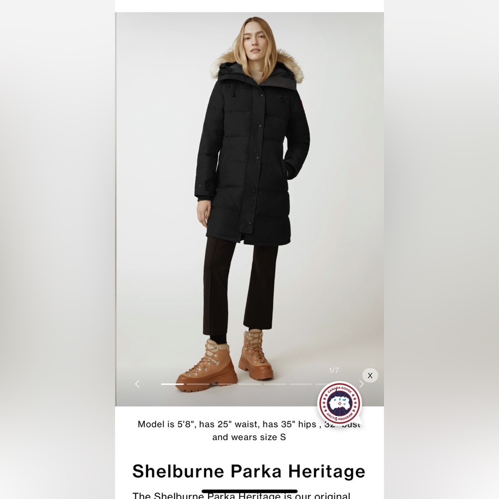 Canada Goose Shelburne parka with fur collar
